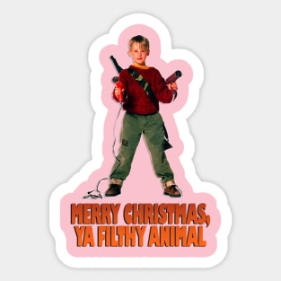Merry Christmas, Ya Filthy Animal Sticker